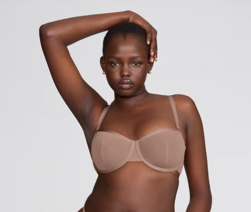 KATIENYC NWT CUUP The Balconette Mesh Bra in Taupe size 42F